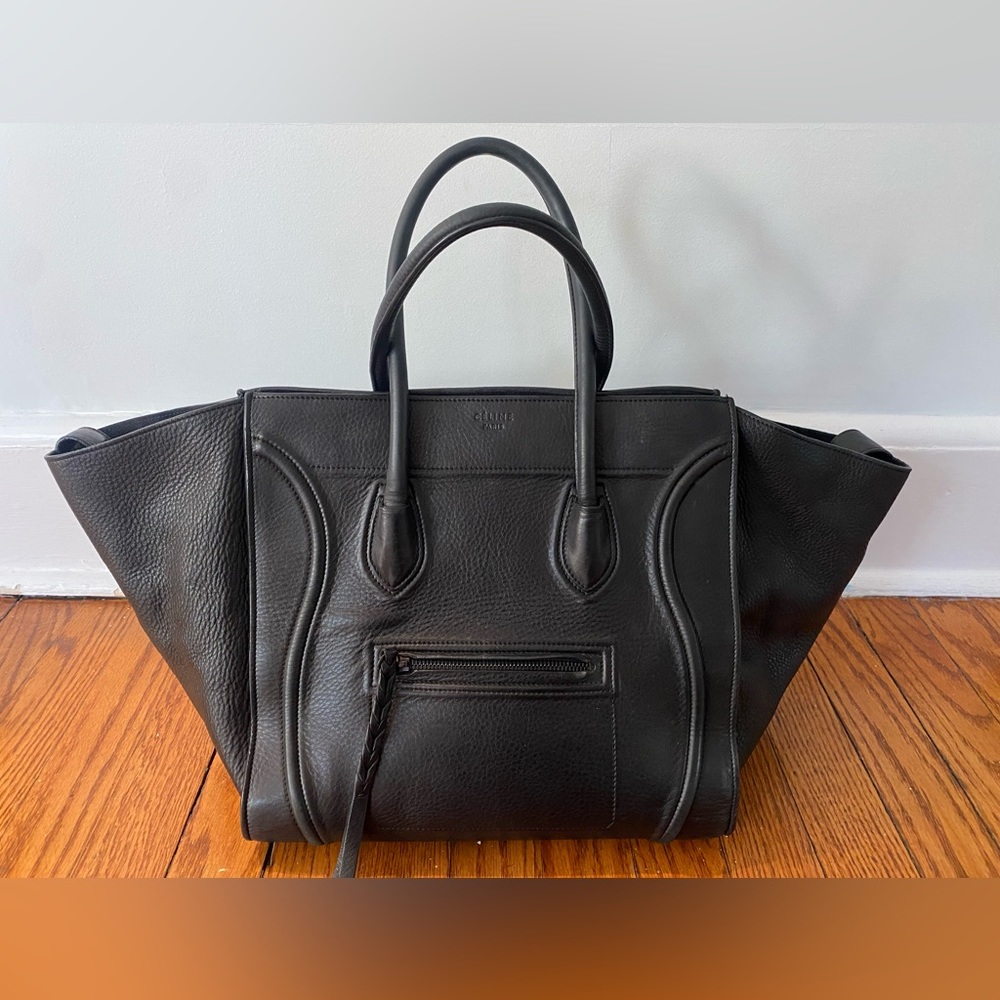 Celine- Medium Celine Phantom Bag.  Black with Dust Bag.  Very good condition.